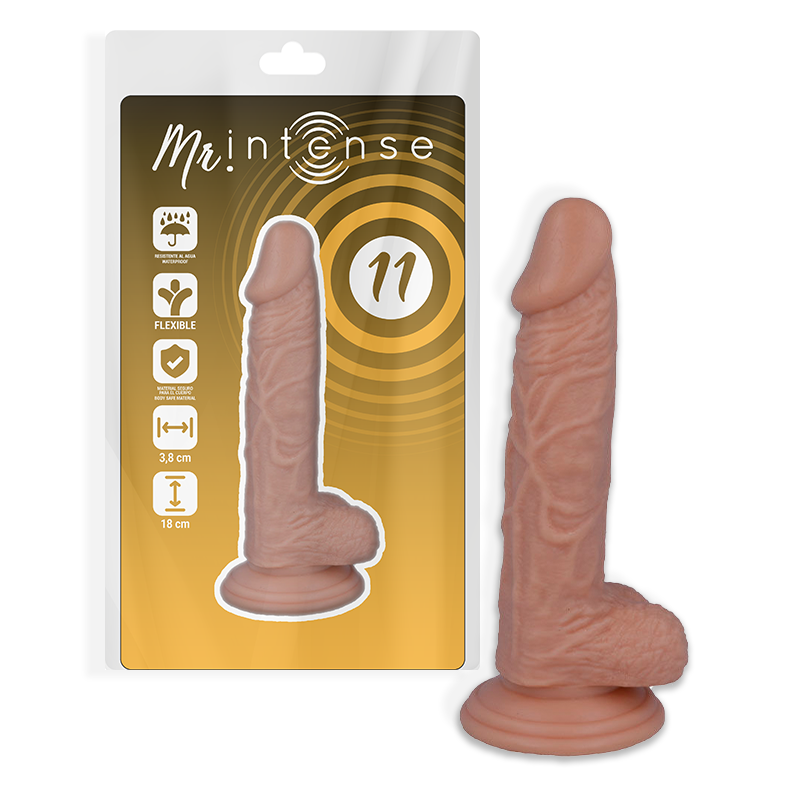 Mr Intense - 11 Pene Realístico 18 Cm -o- 3.8 Cm