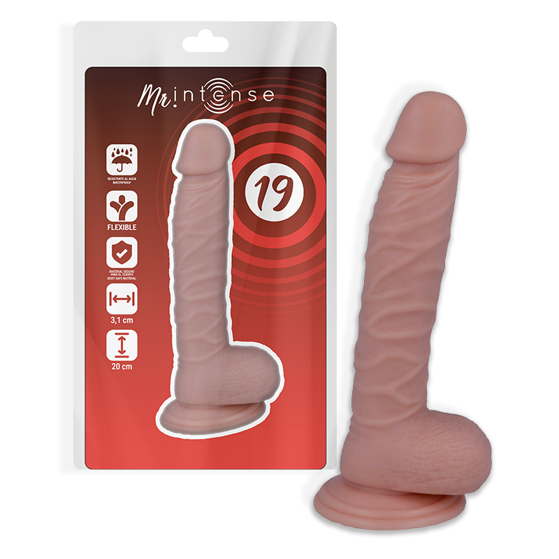 Mr Intense - 19 Pene Realístico 20 Cm -o- 3.1 Cm