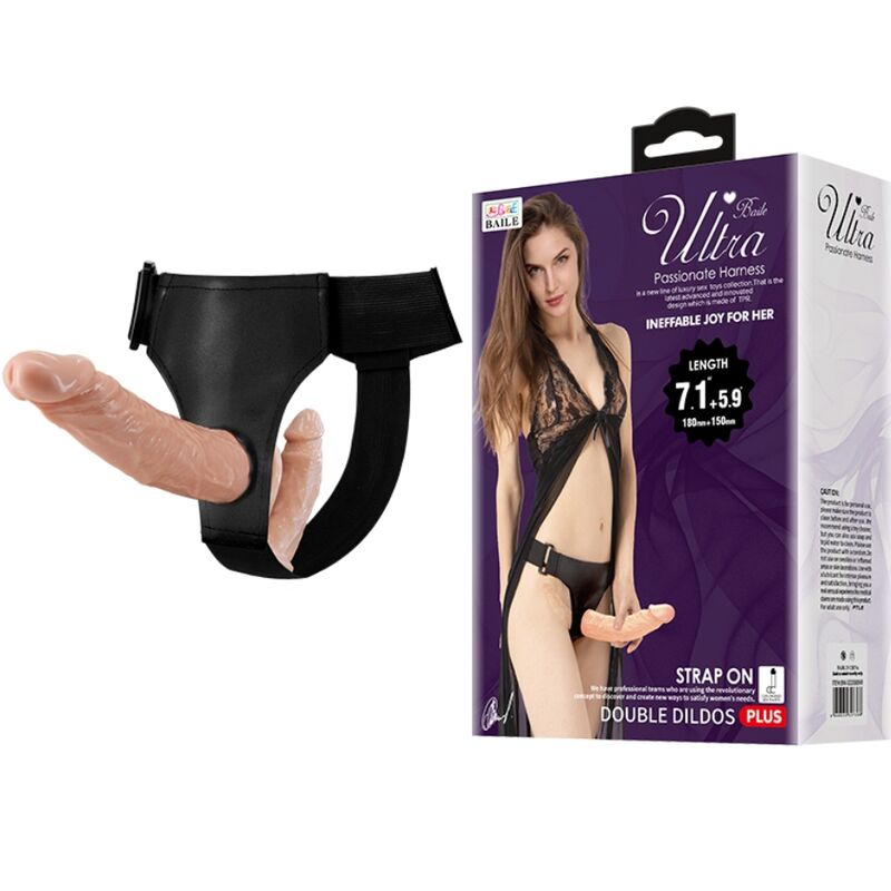 Baile - Ultra Passionate Harness Dobles Dildos Con Arnés