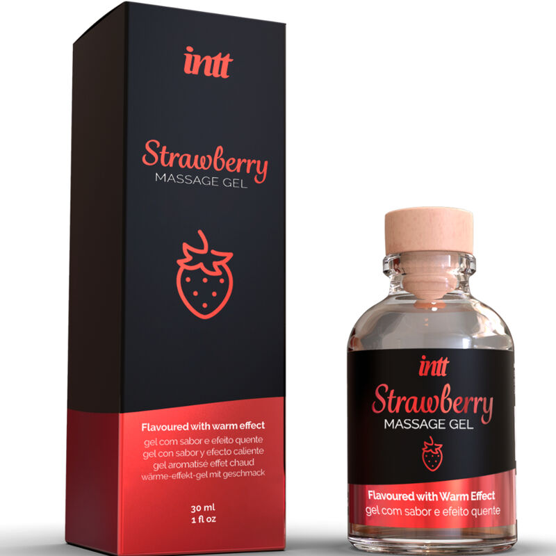 Intt Massage & Oral Sex - Gel De Masaje Sabor A Fresa Efecto Calor