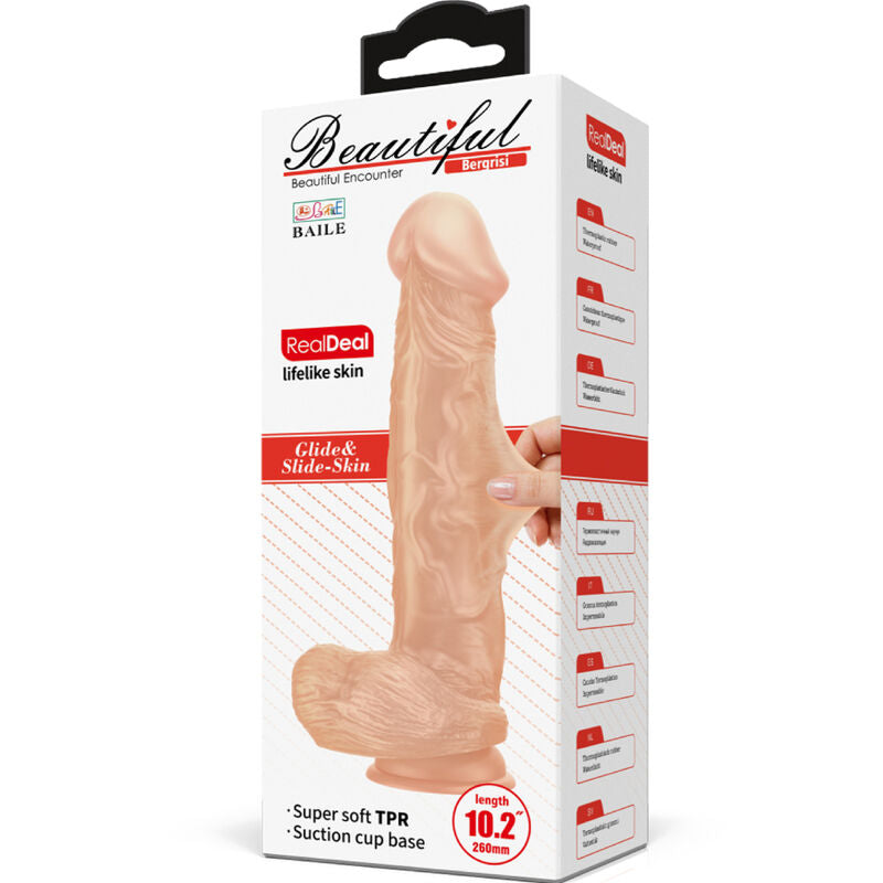 Baile - Beautiful Encounter Bergrisi Dildo Realístico Flexible 26 Cm Natural