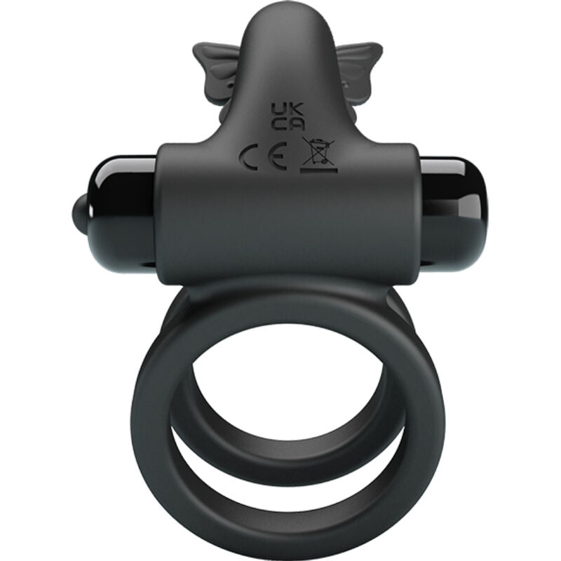 Pretty Love - Doble Anillo Vibrador Con Estimulador Negro
