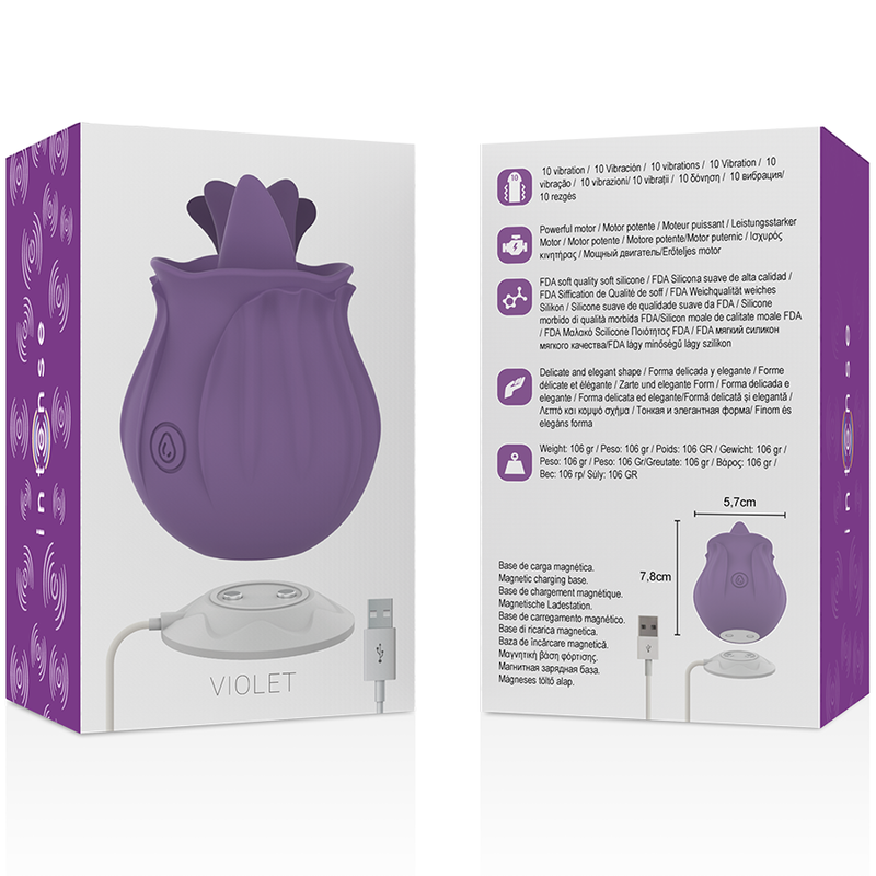 Intense - Violet Estimulador Lengua Base Magnetica