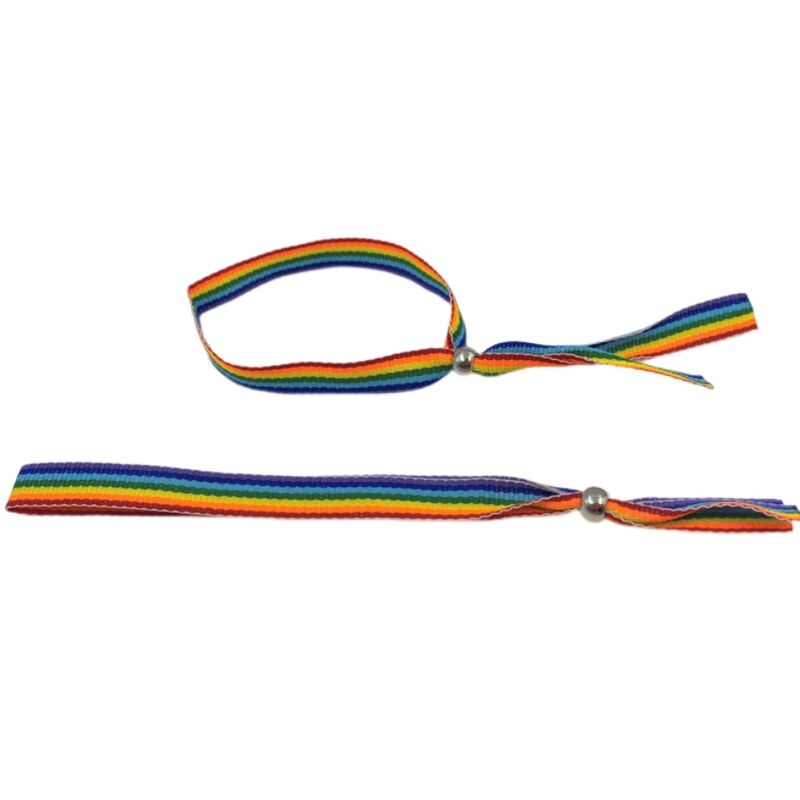 Pulsera Con Bolita Plateada - Bandera Lgtb