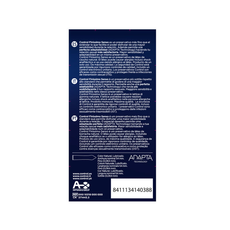 Control - Adapta Senso Preservativos 12 Unidades