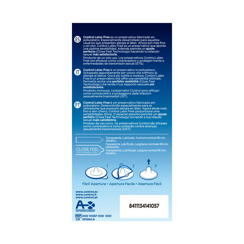 Control - Free Sin Latex Preservativos 5 Unidades