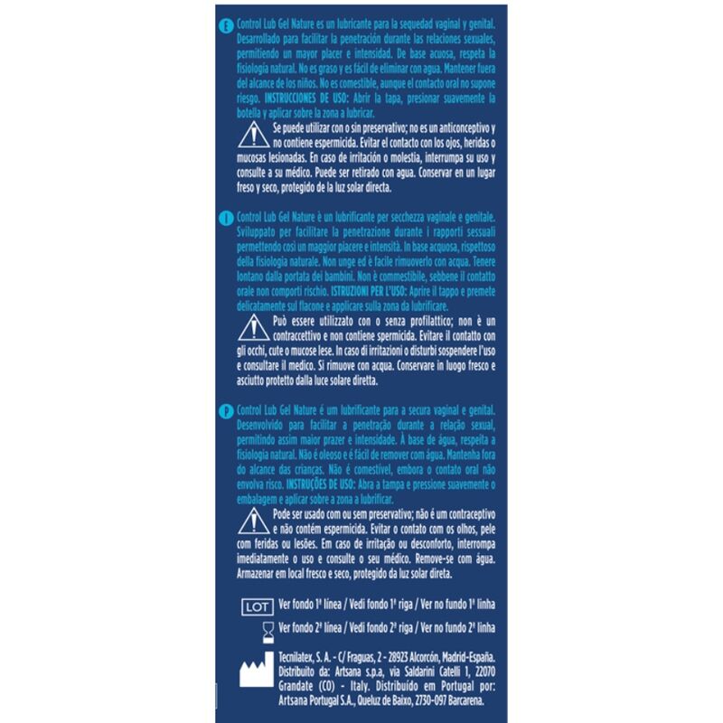 Control - Lub Gel Lubricante Natural 75 Ml