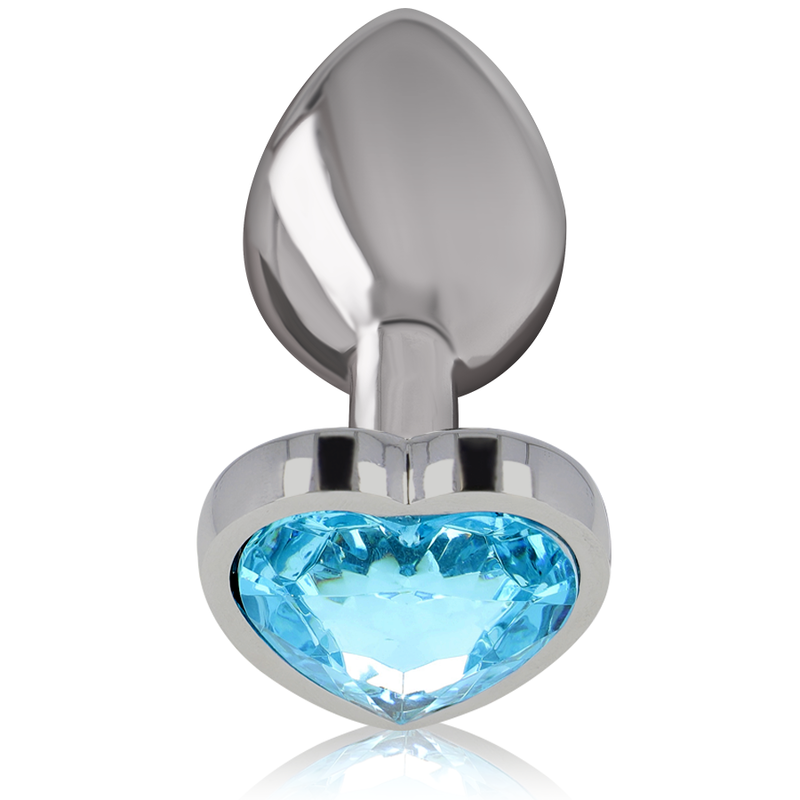 Intense - Plug Anal Metal Aluminio Corazón Azul Talla L