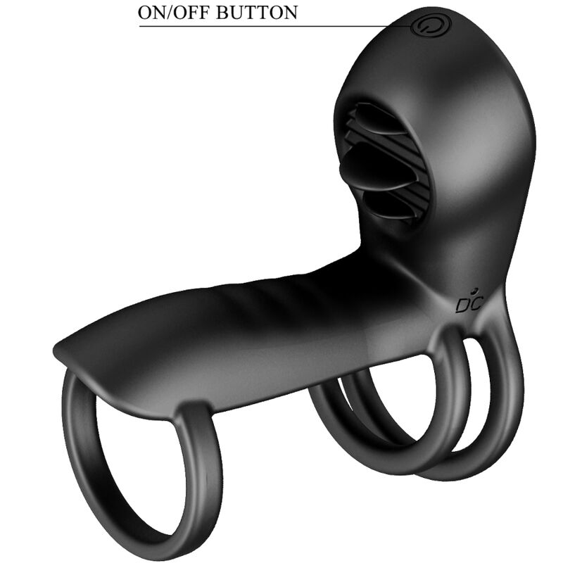 Masturbador Pretty Love Jammy Funda De Pene 12 Vibraciones Con Lengua Recargable Silicona