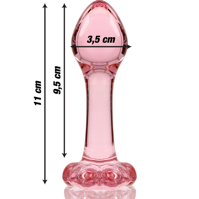 Plug Cristal Nebula Series By Ibiza - Modelo 2 Borosilicato 11 X 3.5 Cm Rosa