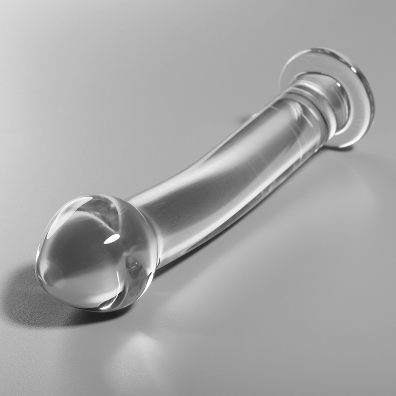 Dildo Cristal Nebula Series By Ibiza - Modelo 11 Borosilicato 16 X 3 Cm Transparente