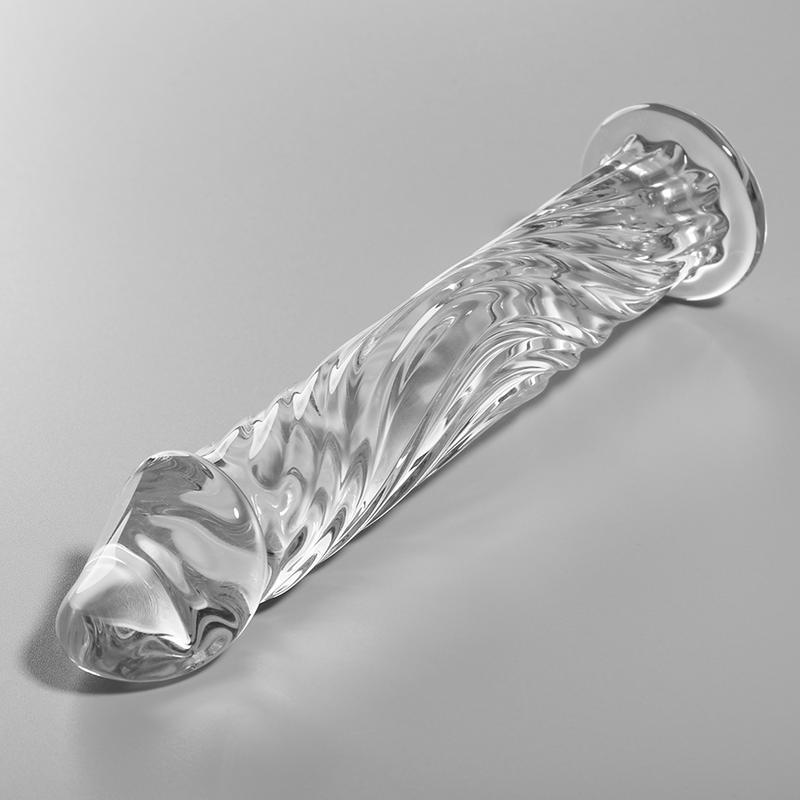 Dildo Cristal Nebula Series By Ibiza - Modelo 12 Borosilicato 17 X 3.5 Cm Transparente