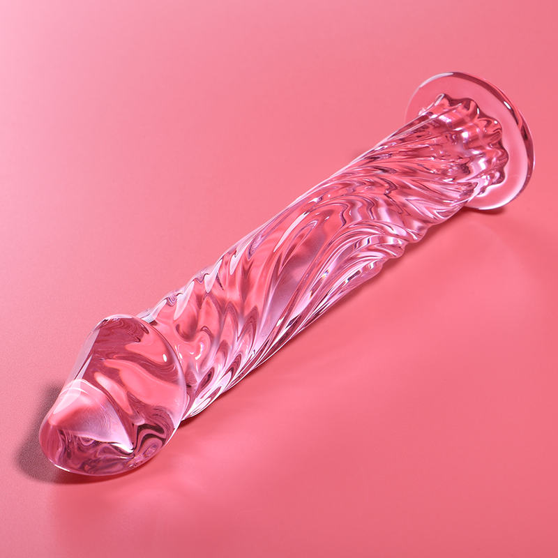 Dildo Cristal Nebula Series By Ibiza - Modelo 12 Borosilicato 17 X 3.5 Cm Rosa