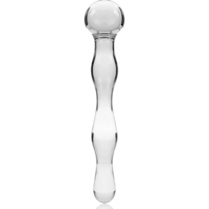 Dildo Cristal Nebula Series By Ibiza - Modelo 13 Borosilicato 18 X 3.5 Cm Transparente