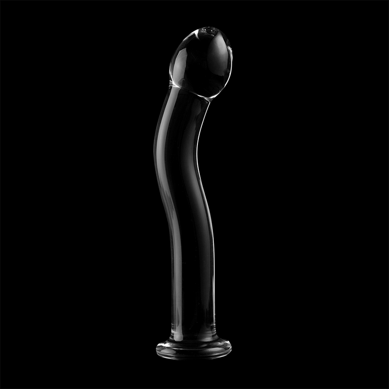 Dildo Cristal Nebula Series By Ibiza - Modelo 18 Borosilicato 18.5 X 3.5 Cm Transparente