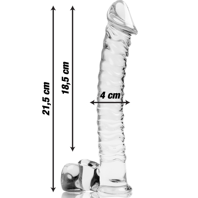 Dildo Nebula Series By Ibiza Modelo 23 Cristal Borosilicato 21.5 X 4 Cm Transparente