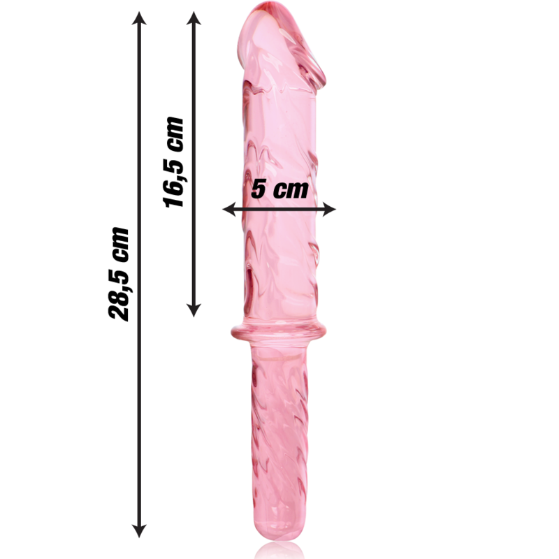 Dildo Nebula Series By Ibiza Modelo 24 Cristal Borosilicato 28.5 X 5 Cm Rosa