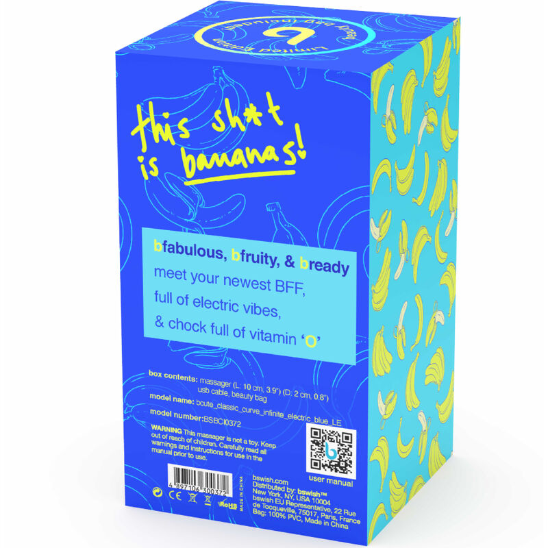 B Swish - Bcute Curve Infinite Classic Edicion Limitada Vibrador Recargable Silicona Azul