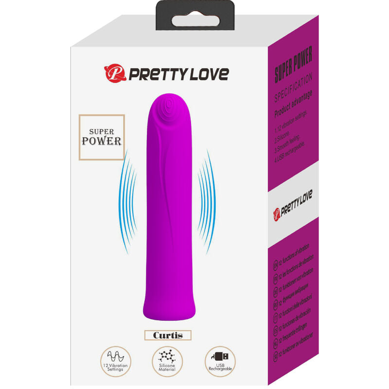 Pretty Love - Curtis Mini Vibrador Super Power 12 Vibraciones Silicona Violeta