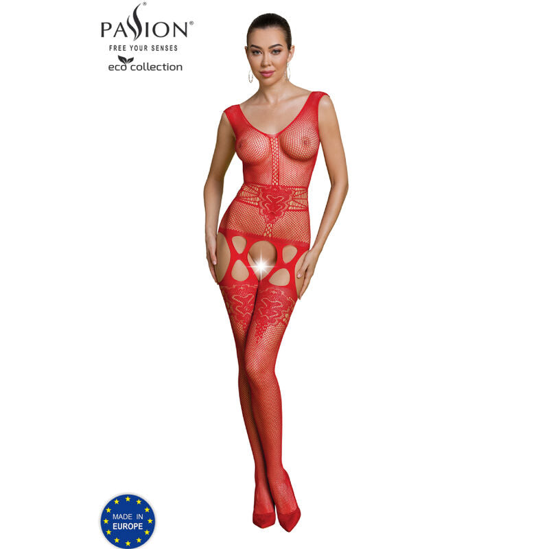 Passion - Eco Collection Bodystocking Eco Bs014 Rojo