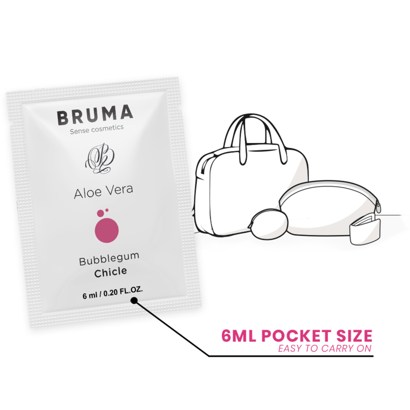 Bruma - Gel Deslizante Con Aloe Vera Sabor A Chicle 6 Ml