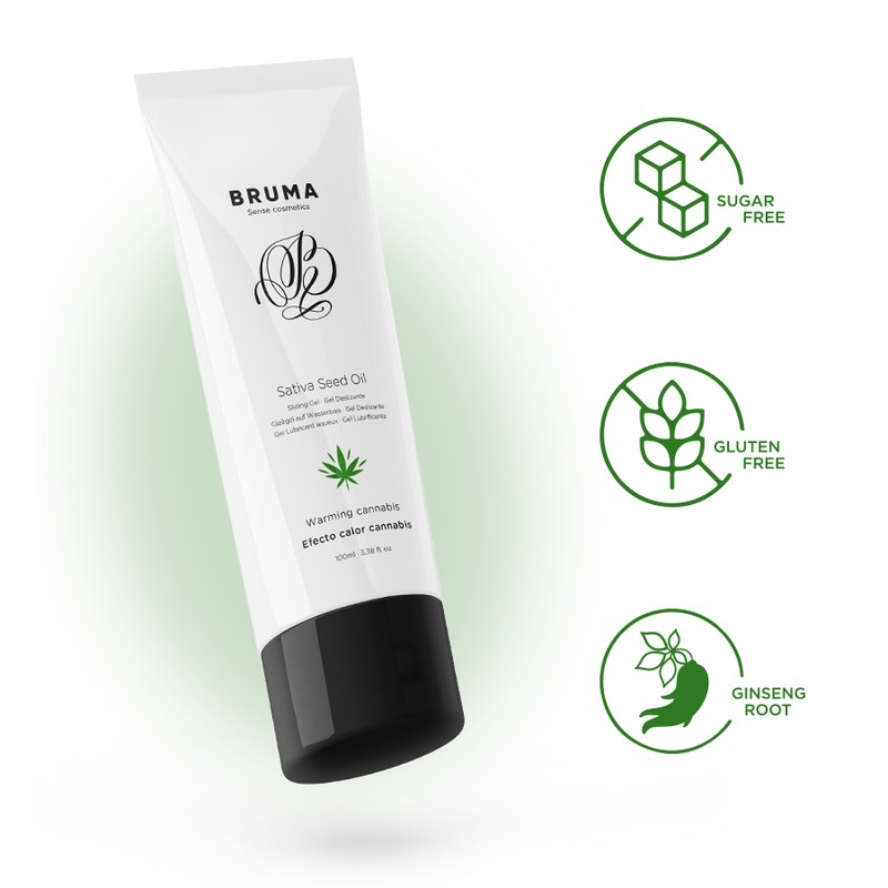 Gel Deslizante Bruma Con Aceite De Semilla Efecto Calor Sabor Cannabis 100 Ml