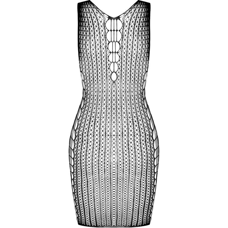 Passion - Bs097 Bodystocking Negro Talla Única