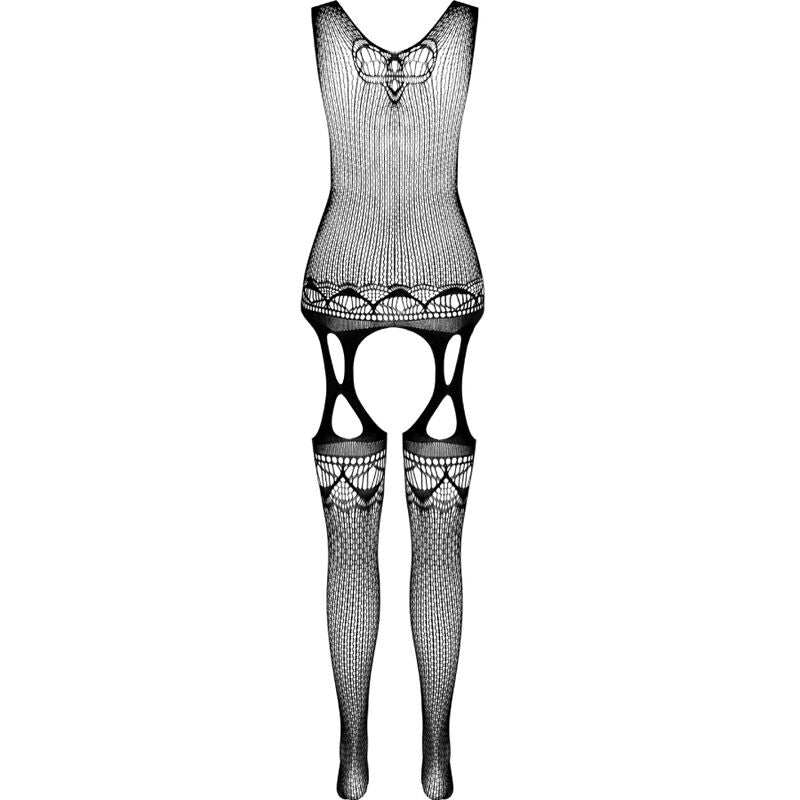 Passion - Bs099 Bodystocking Negro Talla Única