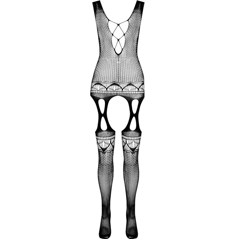 Passion - Bs099 Bodystocking Negro Talla Única
