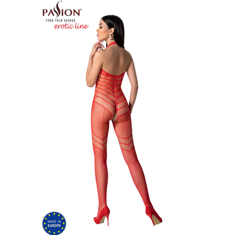 Passion - Bs100 Bodystocking Rojo Talla Única