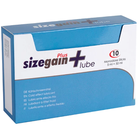 Lubricante Efecto Frio Sizegain Lube 10 Monodosis 5 Ml