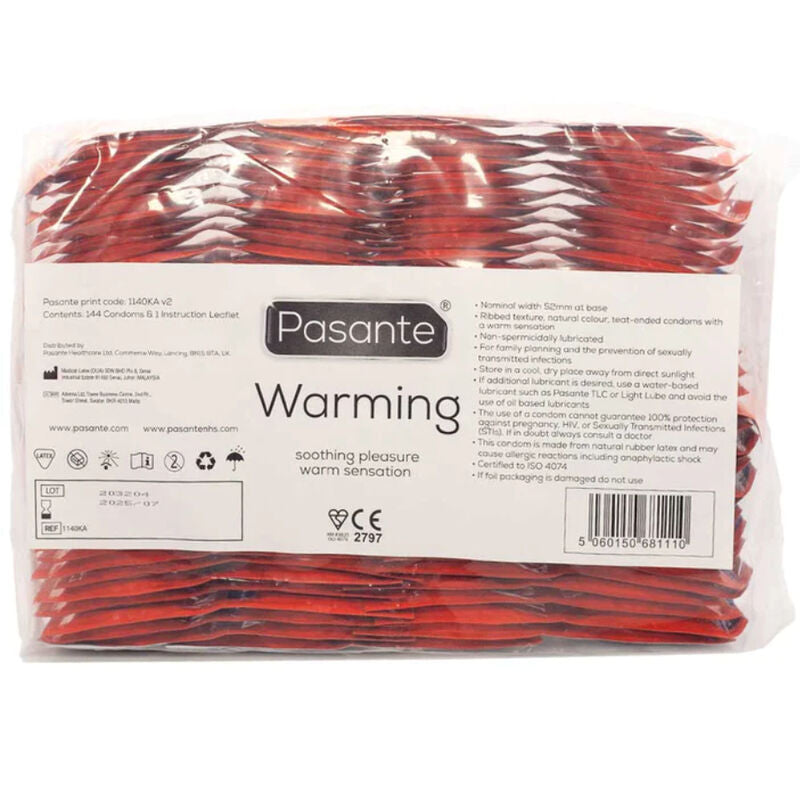 Preservativos Warming Bulk Pack Pasante 144 Uds