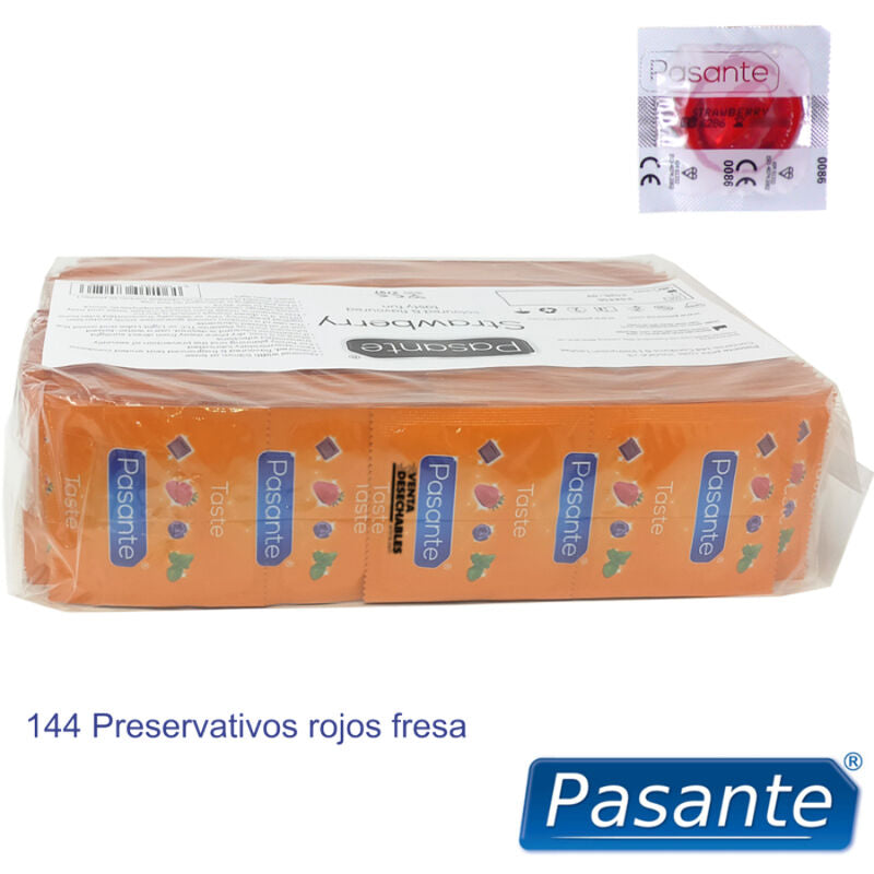 Preservativos Pasante Strawberry Crush Bulk 144uds