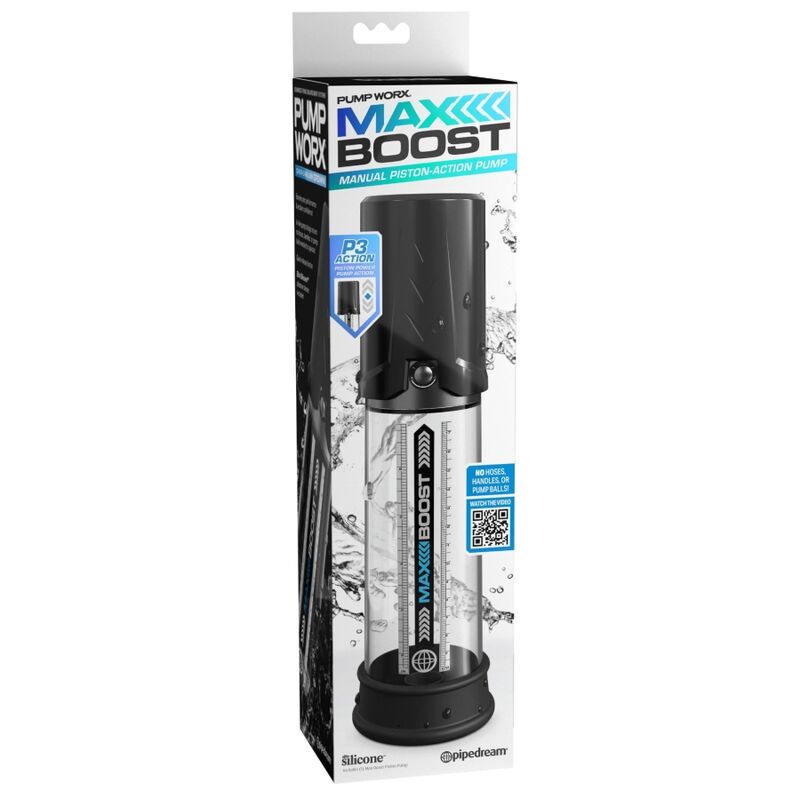 Pump Worx - Bomba De Ereccion Max Boost Negro