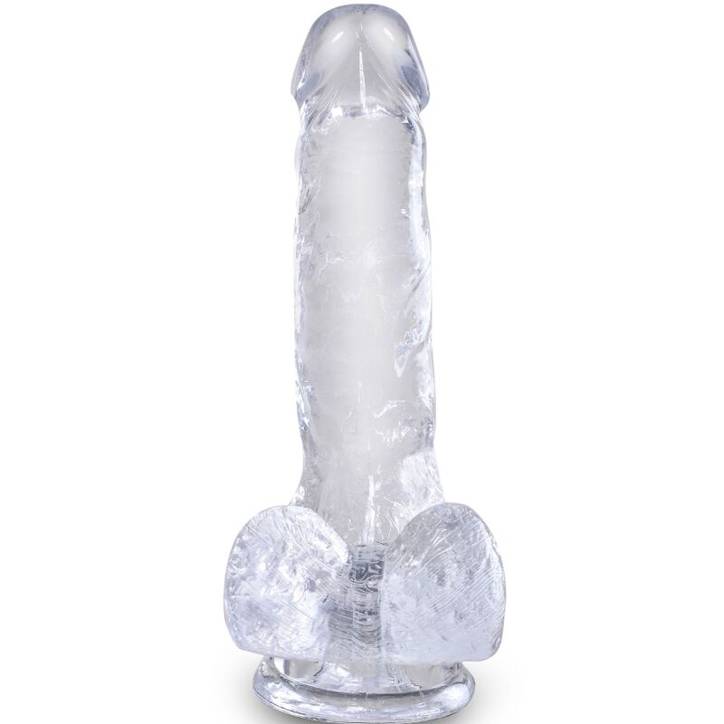 King Cock - Clear Pene Realistico Con Testiculos 13.5 Cm Transparente