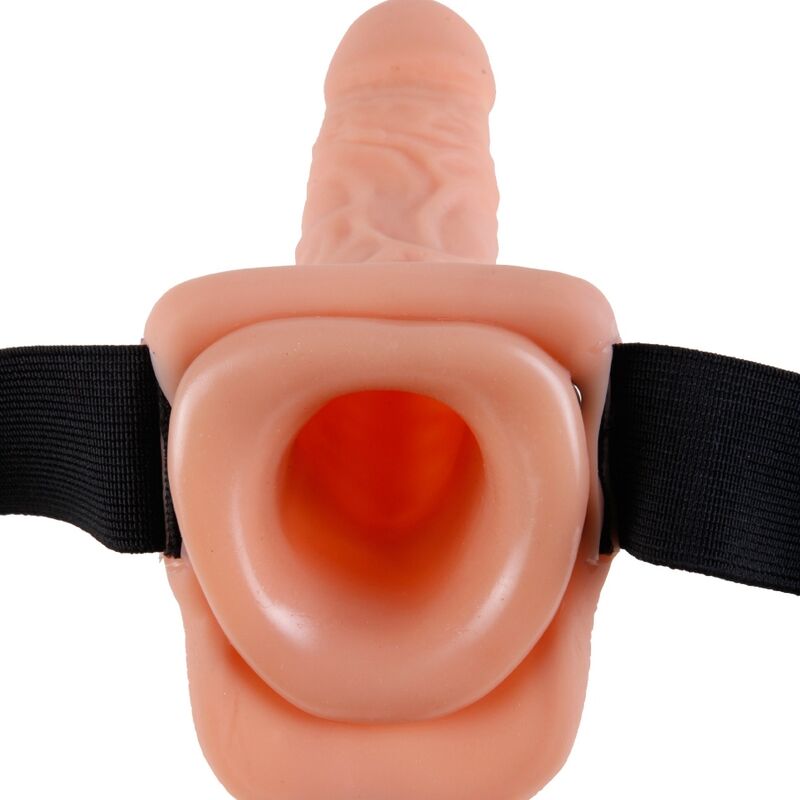 Fetish Fantasy Series Arnés Vibrador De 17,7 Cm Con Hueco Y Testículos Color Natural