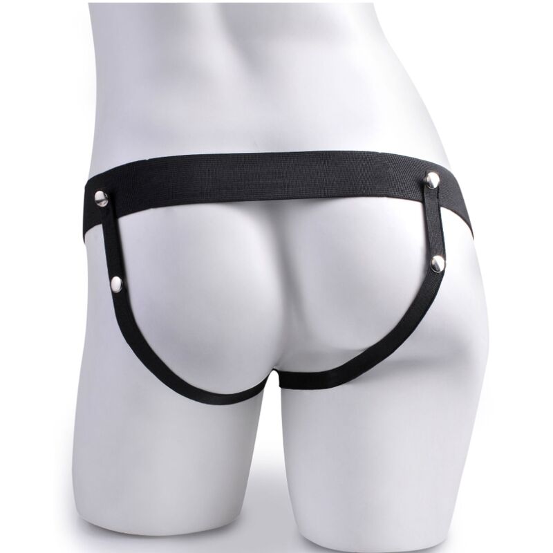 Fetish Fantasy Series - Arnes Ajustable Control Remoto Pene Realistico Con Testiculos Recargable Y Vibrador 15 Cm