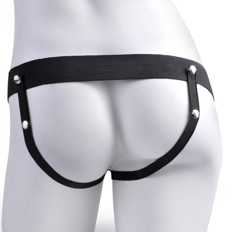 Fetish Fantasy Series - Arnes Ajustable Pene Realistico Con Testiculos Recargable Y Vibrador 17.8 Cm