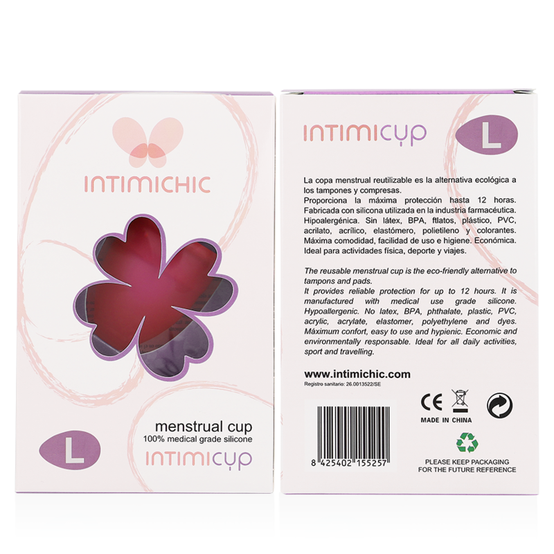Intimichic - Copa Menstrual Silicona Medica - Talla L