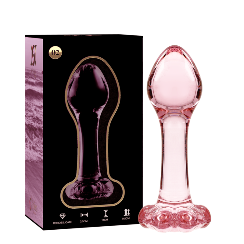 Plug Cristal Nebula Series By Ibiza - Modelo 2 Borosilicato 11 X 3.5 Cm Rosa