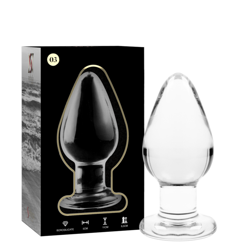 Plug Cristal Nebula Series By Ibiza - Modelo 3 Borosilicato 11 X 5 Cm Transparente