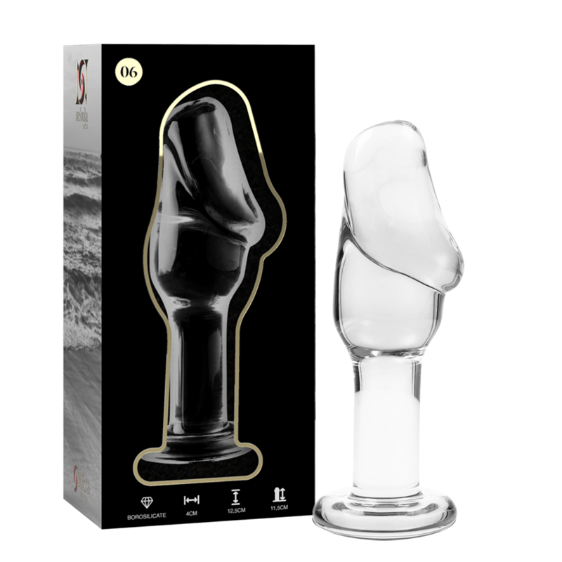 Plug Cristal Nebula Series By Ibiza - Modelo 6 Borosilicato 12.5 X 4 Cm Transparente