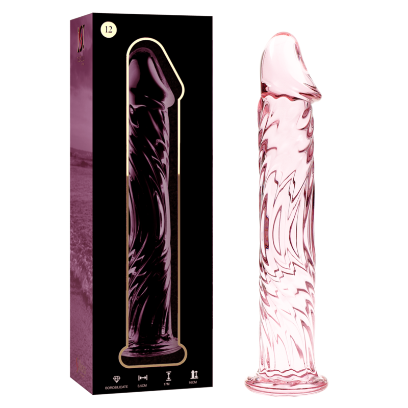 Dildo Cristal Nebula Series By Ibiza - Modelo 12 Borosilicato 17 X 3.5 Cm Rosa