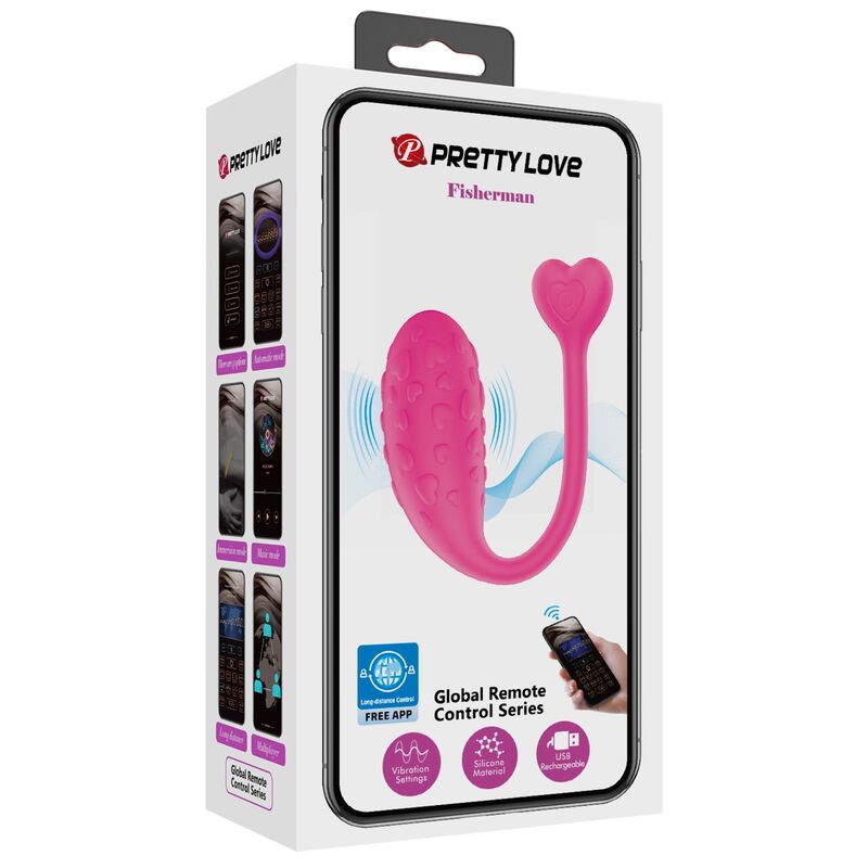 Huevo Vibrador Pretty Love Pescador Rosa Controlado Por App
