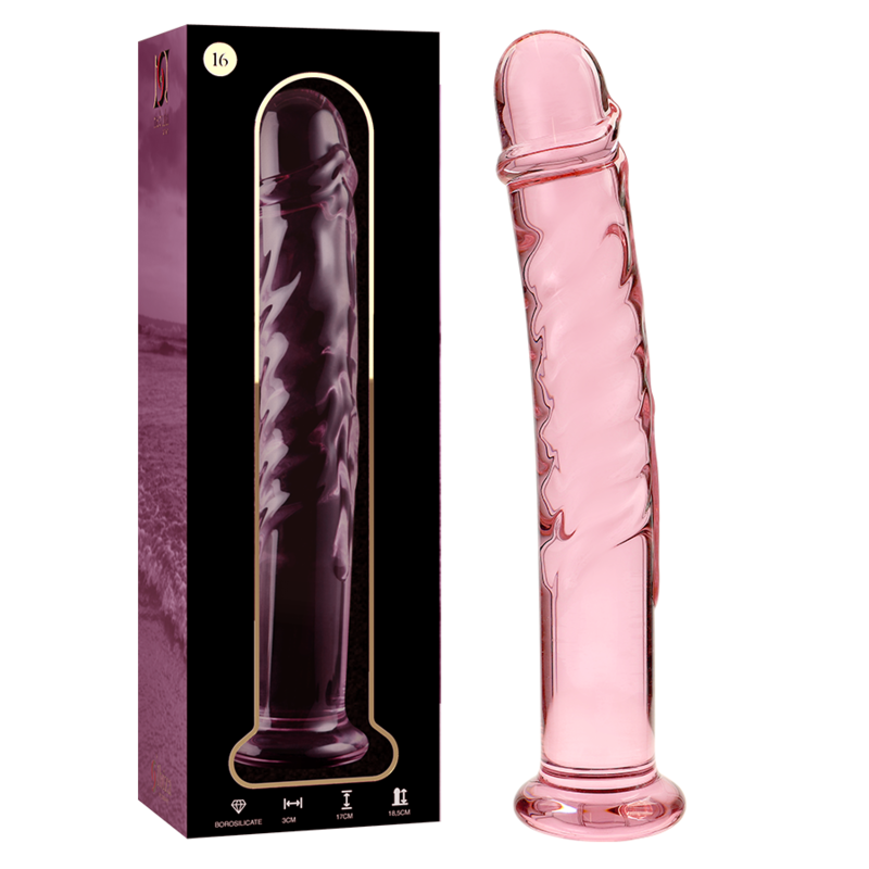 Dildo Cristal Nebula Series By Ibiza - Modelo 16 Borosilicato 18.5 X 3 Cm Rosa