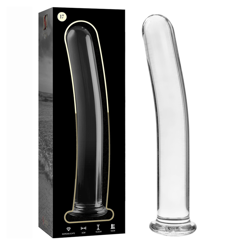 Dildo Crista Nebula Series By Ibiza - Modelo 17 L Borosilicato 18.5 X 3 Cm Transparente