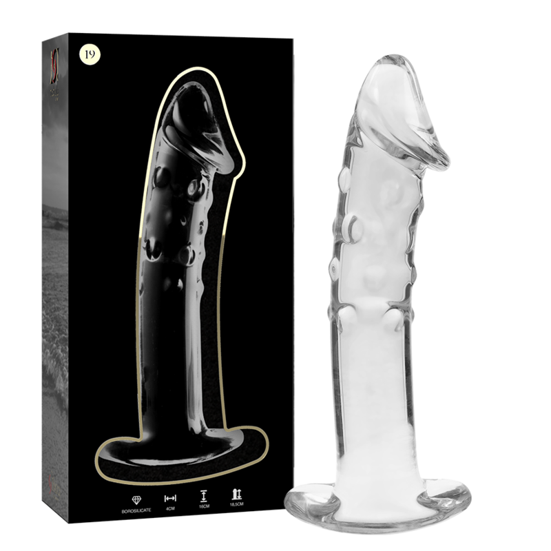 Nebula Series By Ibiza - Modelo 19 Dildo Cristal Transparente 18.5 Cm -o- 4 Cm