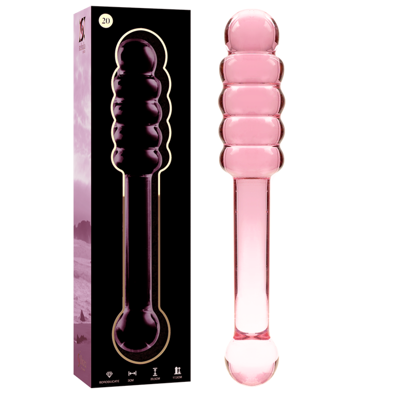 Dildo Nebula Series By Ibiza Modelo 20 Cristal Borosilicato 20.5 X 3 Cm Rosa