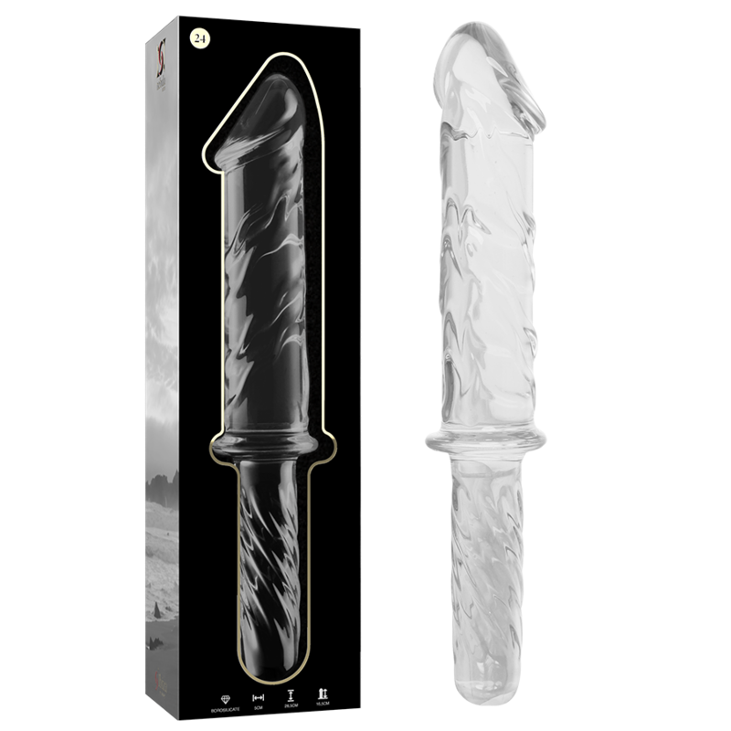 Dildo Nebula Series By Ibiza Modelo 24 Cristal Borosilicato 28.5 X 5 Cm Transparente