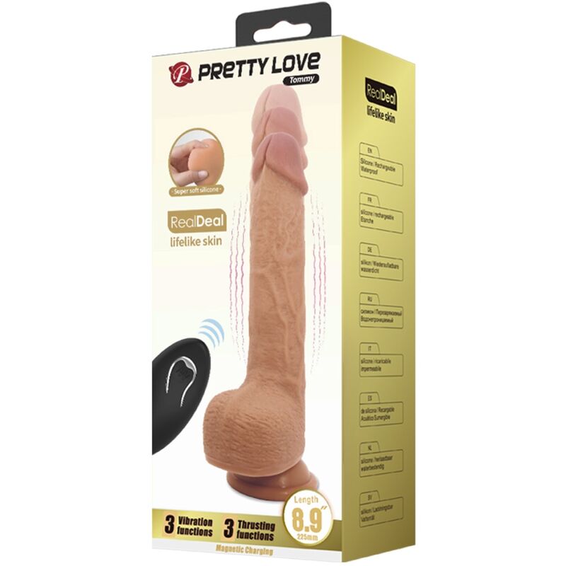 Dildo Pretty Love Tommy Realista Vibrador 22.5 Cm